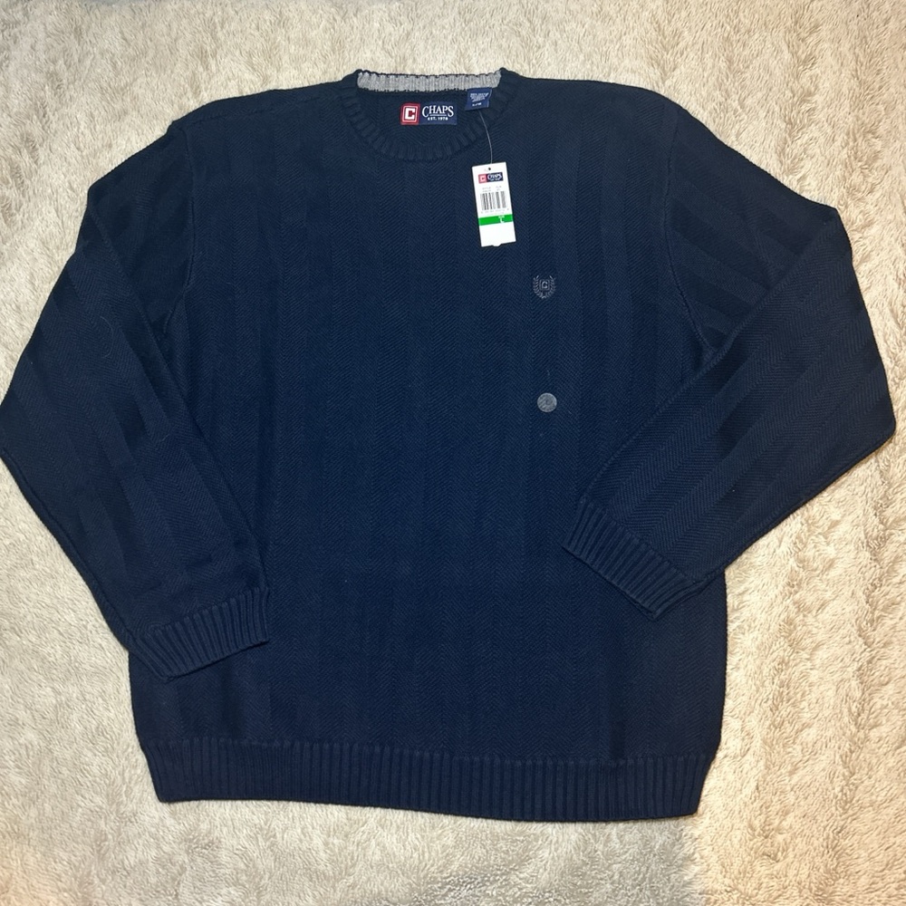 Chaps Men's Dark Navy Crewneck Sweater